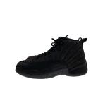 NIKE◆AIR JORDAN 12 RETRO WOOL/エアジョーダンレトロ/ブラック/852627-003/26cm/