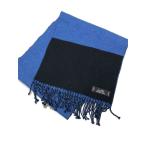 HERMES◆ストール/カシミア/ネイビー/メンズ//