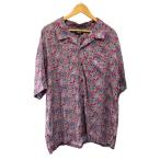 ショッピングstussy STUSSY◆半袖シャツ/XL/レーヨン/RED/総柄