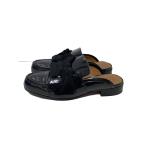 ショッピングchloe Chloe◆HARPER/ローファーサンダル/37.5/BLK/レザー