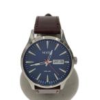 ショッピングnixon NIXON◆ソーラー腕時計/アナログ/レザー/BRW