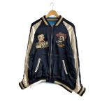 VANSON◆×BETTY BOOP/スカジャン/XL/レーヨン