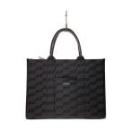 BALENCIAGA◆トートバッグ/キャンバス/BLK/総柄/714177