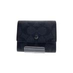 ショッピングコインケース COACH◆コインケース/レザー/BLK/総柄/メンズ/CR770