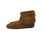 ショッピングMINNETONKA MINNETONKA◆シューズ/--/BRW/スウェード