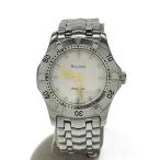 BULOVA◆クォーツ腕時計/アナログ/WHT/SLV/SR315-063F
