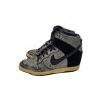 NIKE◆WMNS DUNK SKY HI CITY FW QS/ウィメンズダンクスカイハイシティ/シルバー/23cm/シル