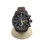 SEIKO◆ソーラー腕時計/アナログ/チタン/BLK/BLK/5X53-0AB0