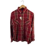 RRL◆ネルシャツ/M/コットン/RED/チェック