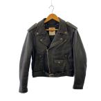 HARLEY DAVIDSON◆ダブルライダースジャケット/38/レザー/BLK