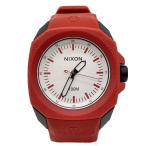 ショッピングnixon NIXON◆クォーツ腕時計/アナログ/ラバー/WHT/RED/ALL JACKED UP