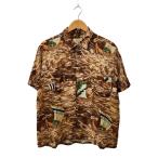 PENNEY’S◆アロハシャツ/L/レーヨン/ブラウン/総柄