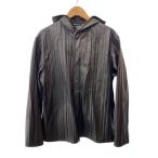 ZARA◆プリーツフェイクレザージャケット/M/フェイクレザー/BLK/7380/501/800