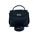 ショッピングmiddle JISTORY◆SQUARE BELT HANDLE BAG middle/トートバッグ/レザー/BLK