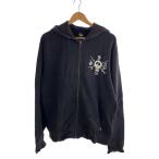 ショッピングスカル STUSSY◆ジップパーカー/XL/コットン/BLK/スカル