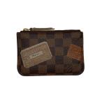 LOUIS VUITTON◆ポシェット・クレNM_ダミエ・エベヌ_ラベルコレクション/PVC/BRW/メンズ