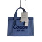 COACH◆ハンドバッグ/キャンバス/BLU/無地/CP164