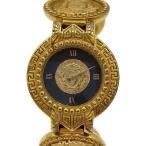 GIANNI VERSACE◆クォーツ腕時計/アナログ/ステンレス/BLK/GLD/7008002