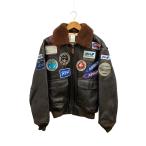 ショッピングANA AVIREX◆フライトジャケット/ANA/G-1/M/レザー/BRW