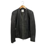 UNITED TOKYO◆ラムレザーシングルライダースジャケット/2/羊革/BLK/407352001