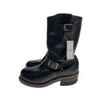 CHIPPEWA◆プリント黒タグ/エンジニアブーツ/US6.5/BLK/レザー/02789