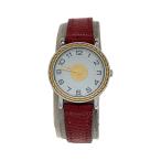HERMES◆エルメス/SE4.240/クォーツ腕時計/アナログ/WHT/RED
