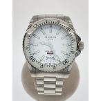 GUCCI◆クォーツ腕時計/アナログ/ステンレス/WHT/SLV/136.3