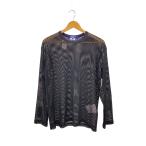 ショッピングGARCONS JUNYA WATANABE COMME des GARCONS MAN◆エステルメッシュ長袖Tシャツ/S/コットン/BLK/wl-t027