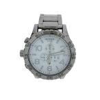 ショッピングnixon NIXON◆クォーツ腕時計/アナログ/ステンレス/WHT/SLV/51-30CHRONO