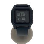 ショッピングnixon NIXON◆クォーツ腕時計/デジタル/ラバー/BLK/GRY/STAPLE