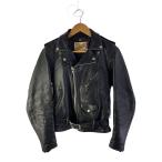 Schott◆ダブルライダースジャケット/--/レザー/BLK