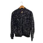 ショッピングzara ZARA◆ブルゾン/40/ポリエステル/BLK/無地