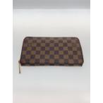 LOUIS VUITTON◆ジッピー・オーガナイザー_ダミエ・エベヌ_BRW/PVC/BRW/メンズ