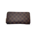ショッピングダミエ LOUIS VUITTON◆1)ジッピー・ウォレット_ダミエ・エベヌ_BRW/PVC/BRW/チェック/メンズ