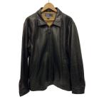 POLO RALPH LAUREN◆シングルライダースジャケット/L/レザー/BLK