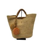 ショッピングストローバッグ Helen Kaminski◆バッグ/--/BEG/ストローバッグ