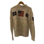 RALPH LAUREN◆90S/星条旗/ノルディック/ニット・セーター(厚手)/M/リネン