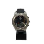 TISSOT◆クォーツ腕時計/デジアナ/ラバー/BLK/BLK/SS/z252/352