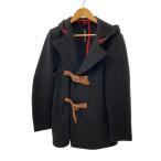 Schott* полупальто "даффл коут" /36/ шерсть /BLK/ одноцветный /792/USA производства /90s/ кожаный ремень melt nda полный //