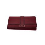 TUMI◆長財布/レザー/RED/無地/メンズ