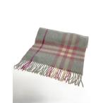 BURBERRY◆マフラー/カシミア/PNK/チェック/レディース