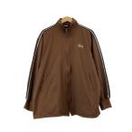 ショッピングstussy STUSSY◆90s/白タグ/トラックジャケット/USA製/L/ポリエステル/BRW