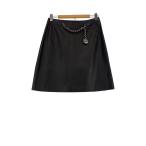 ショッピングLOEWE LOEWE◆スカート/チャーム付き/38/レザー/BLK