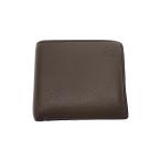 LOEWE◆2つ折り財布/レザー/KHK/無地/メンズ