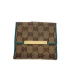 ショッピングＧＧキャンバス GUCCI◆2つ折り財布_GGキャンバス/キャンバス/BLU/112664