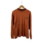 STUSSY◆80s/黒タグ/USA製/長袖Tシャツ/コットン/ORN