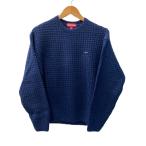 Supreme◆25FW/Small Box Waffle Sweater/M/アクリル/NVY//
