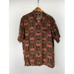 HYSTERIC◆アロハシャツ/L/レーヨン/BRW/総柄/02232AH02