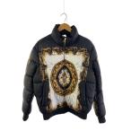 ZARA◆ダウンジャケット/M/ポリエステル/BLK/総柄