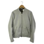 tk.TAKEO KIKUCHI(TK)◆シングルライダースジャケット/L/フェイクレザー/GRY/C01-56160